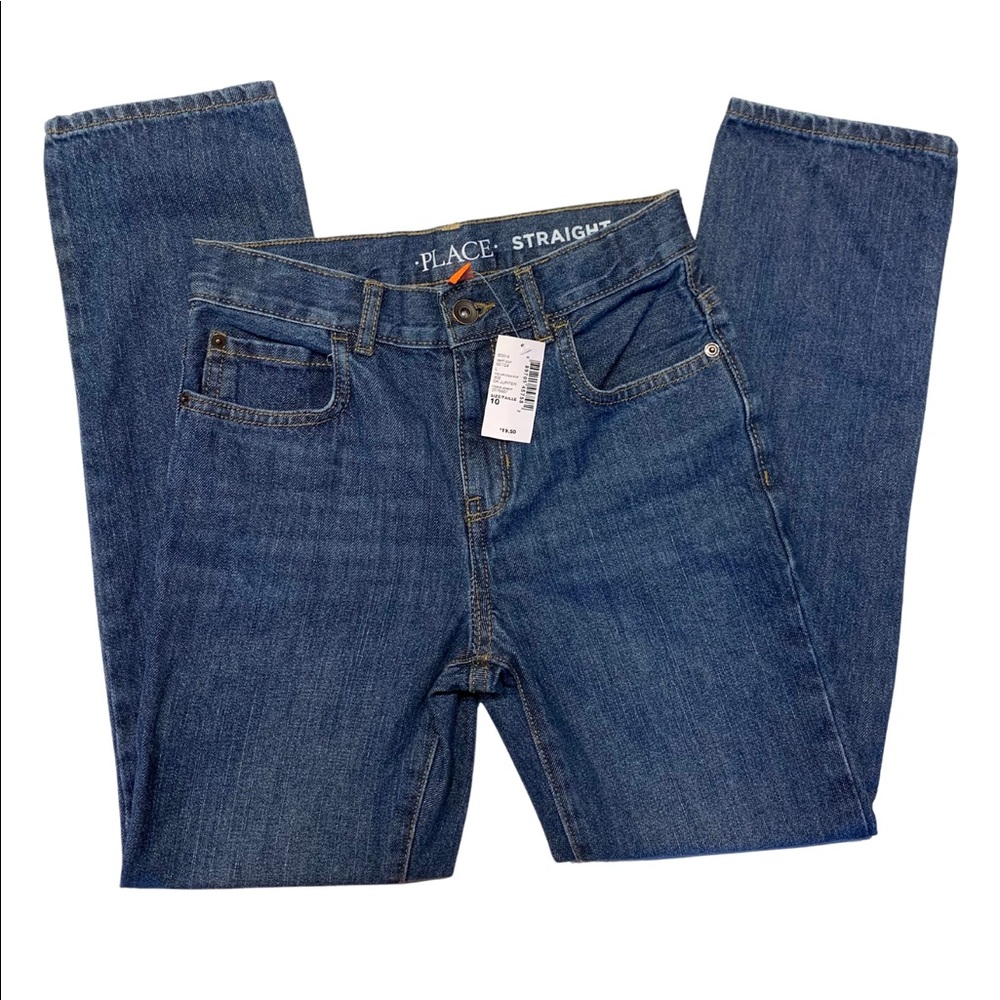 CHildrens PLACE Jeans Dark Jupiter Size 10 Straight New With Tags